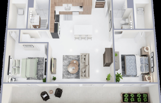 2 beds, 2 baths, 1,176 sqft, $2,700