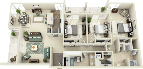 3 beds, 2 baths, 1,763 sqft, $8,382, Unit 337