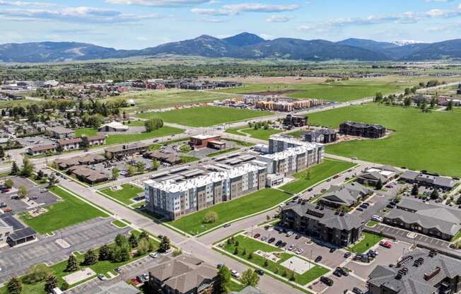 The Annex of Bozeman Apartments in Bozeman, Montana Aerial View of Property and Surrounding Area