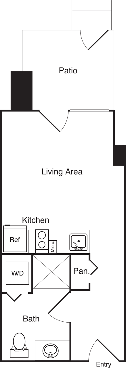 Studio, 1 bath, 300 sqft, $2,282, Unit 1120