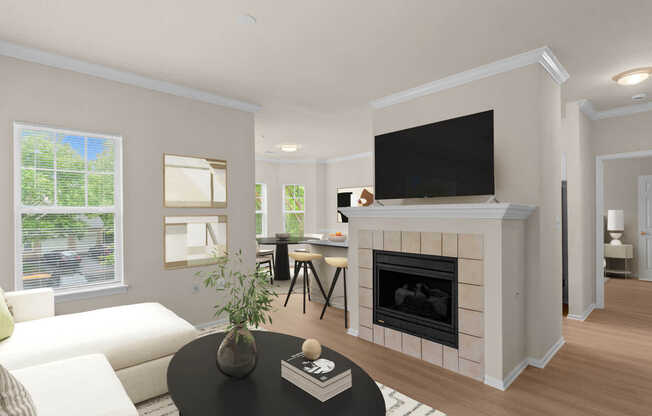 Living Room with Hard Surface Flooring