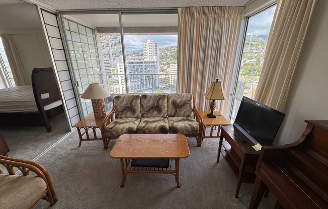 Furnished 2 Bedroom/1.5 Bath Apartment at Makiki Towers