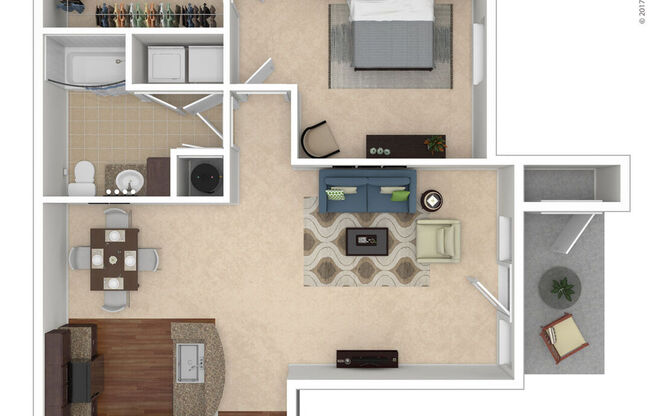 1 bed, 1 bath, 907 sqft, $1,319