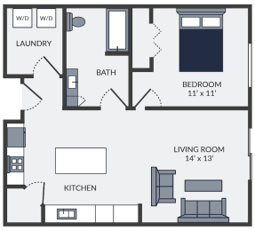 1 bed, 1 bath, 747 sqft, $1,105