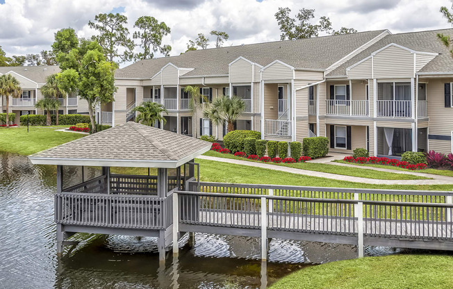 Lake and Gazebo at Brantley Pines Apartments in Ft. Myers, FL