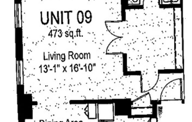 Studio, 1 bath, 301 sqft, $1,425, Unit Wellington 209