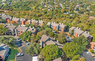 bird's eye view of a residential area at Great Hills, Austin, 78759