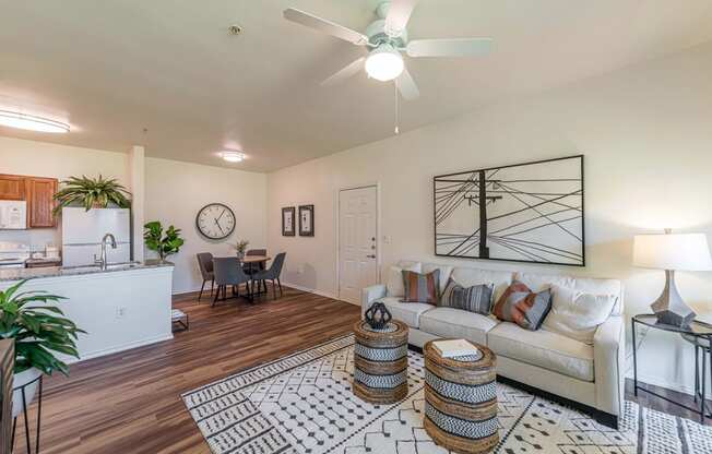 Living Room With Kitchen at Mission at Baytown, Baytown Texas