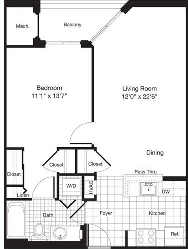 1 bed, 1 bath, 683 sqft, $2,752, Unit 0501