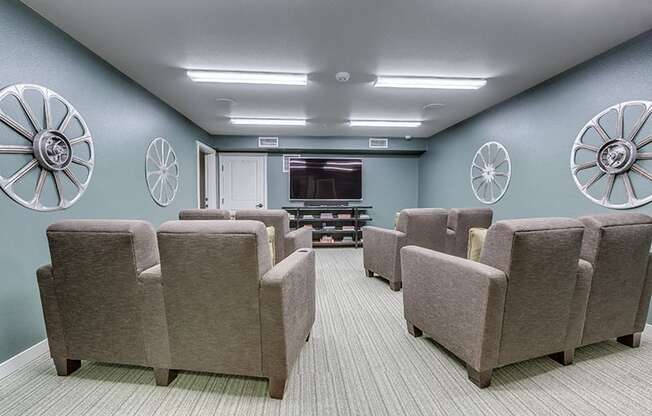 Movie Room Mill Creek WA 98012 l Vintage at Mill Creek Senior Apartments For rent 