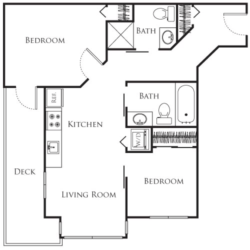 2 beds, 1 bath, 590 sqft, $2,627, Unit 639