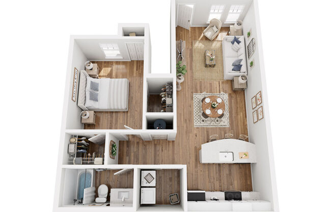 1 bed, 1 bath, 740 sqft, $1,745