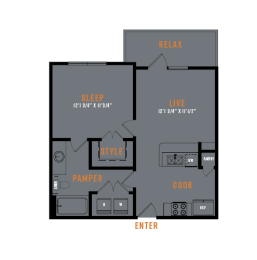 1 bed, 1 bath, 590 sqft, $1,289