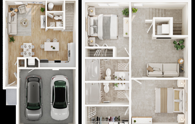 2 beds, 2.5 baths, 1,184 sqft, $1,700, Unit 3520-4