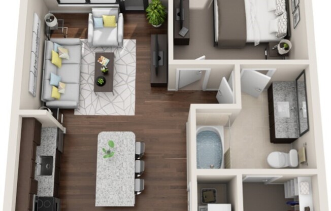 1 bed, 1 bath, 737 sqft, $1,632