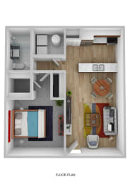 1 bed, 1 bath, 624 sqft, $1,159