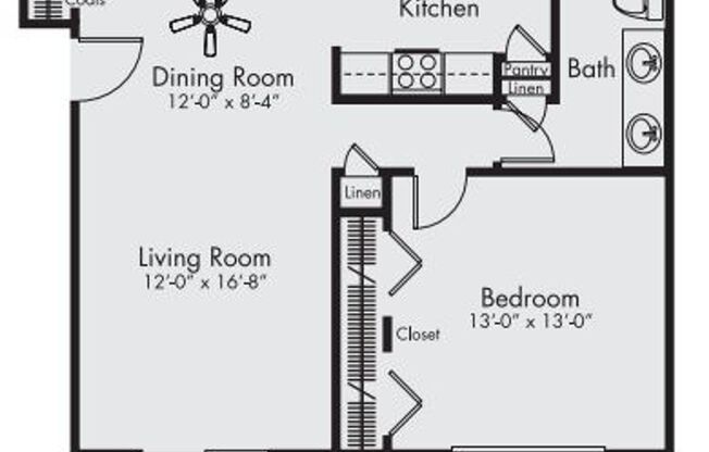 1 bed, 1 bath, 700 sqft, $1,050