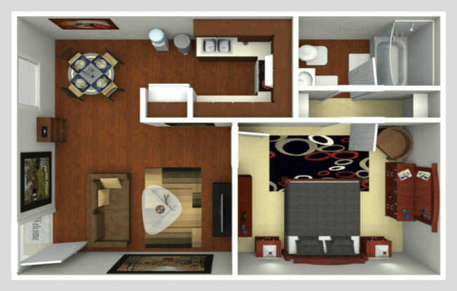 Studio, 1 bath, 450 sqft, $1,110, Unit 182