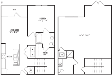 1 bed, 2 baths, 1,577 sqft, $2,472