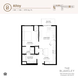 1 bed, 1 bath, 675 sqft, $1,550