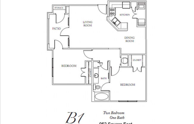 2 beds, 1 bath, 952 sqft, $1,699, Unit 04102