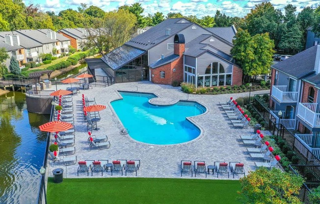 Aerial Pool Image at Waterford Place, Louisville, Kentucky