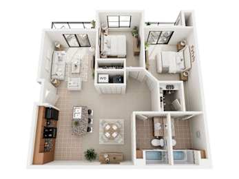 2 beds, 2 baths, 1,139 sqft, $1,504