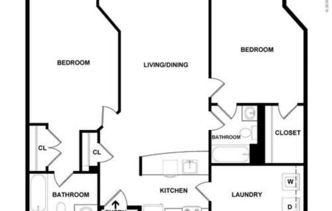 2 beds, 2 baths, 1,110 sqft, $2,995