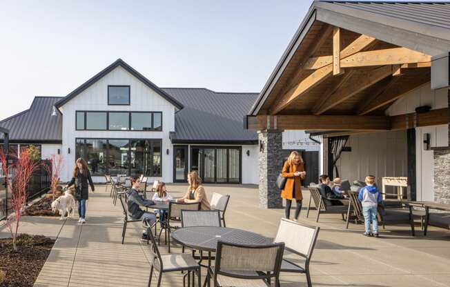 outdoor lounge area glacier run