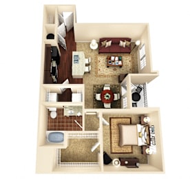 1 bed, 1 bath, 811 sqft, $1,110