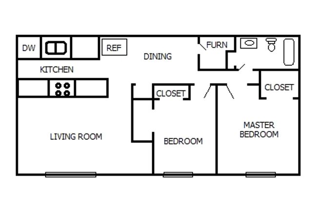 2 beds, 1 bath, 850 sqft, $850, Unit Apt 217