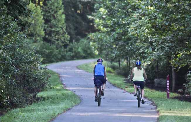 townhomes raleigh nc - Marshall Park Paved greenway trails for biking walking and running