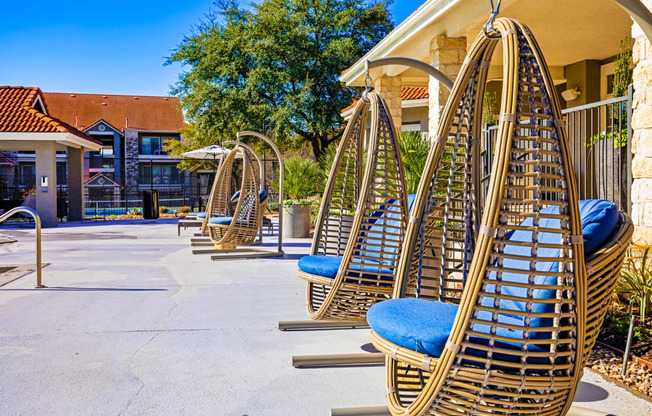 Outdoor sun chairs at the Amethyst