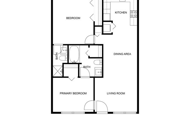 2 beds, 2 baths, 850 sqft, $1,795, Unit D205