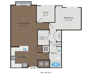 1 bed, 1 bath, 951 sqft, $2,725