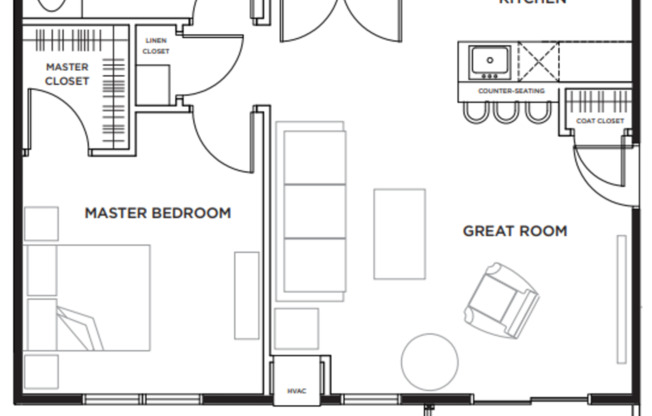 1 bed, 1 bath, 834 sqft, $1,593