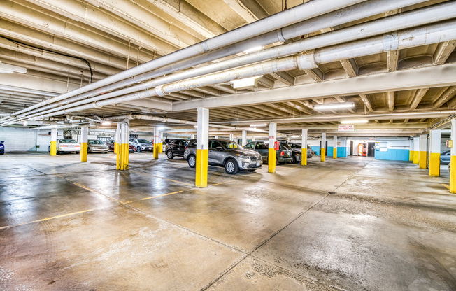 Temperature controlled indoor parking garage