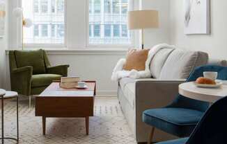 Living room at The Commonwealth, Philadelphia