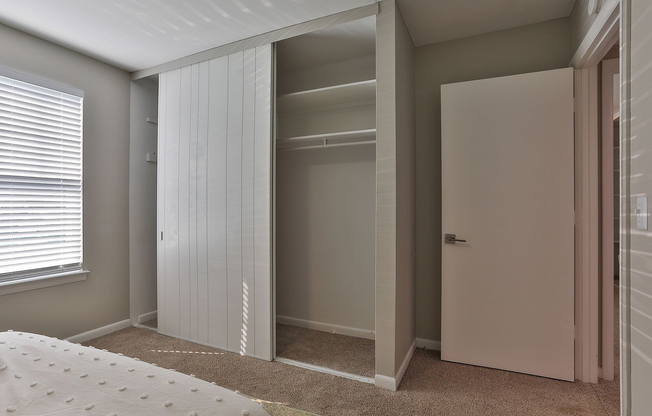 Bedroom with generous closet space