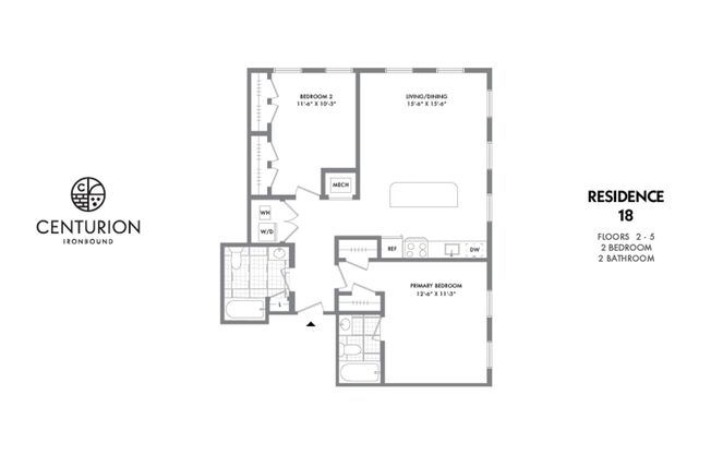 2 beds, 2 baths, 1,001 sqft, $2,950, Unit Residence 318