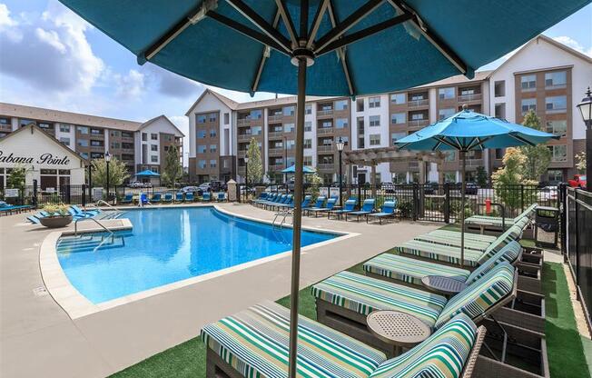 Berewick Pointe Lounge Swimming Pool With Cabana at Charlotte Rentals