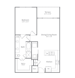 1 bed, 1 bath, 832 sqft, $1,568