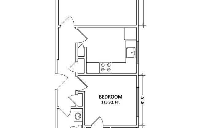 1 bed, 1 bath, 535 sqft, $2,595, Unit 108