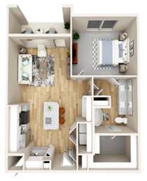 1 bed, 1 bath, 812 sqft, $1,430