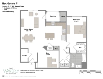 1 bed, 1 bath, 1,141 sqft, $2,890