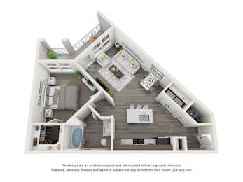1 bed, 1 bath, 759 sqft, $1,695