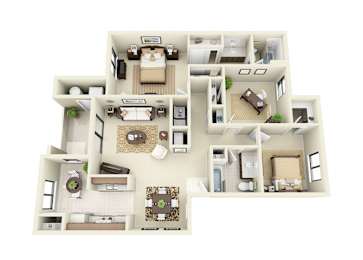 3 beds, 2 baths, 1,290 sqft, $1,708