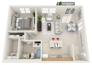 1 bed, 1 bath, 794 sqft, $1,500