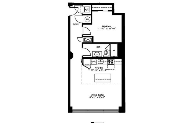 1 bed, 1 bath, 805 sqft, $1,395, Unit 201