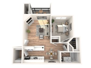 1 bed, 1 bath, 758 sqft, $1,640